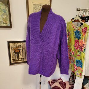 Vintage Oversized 80's Mohair Purple Sweater